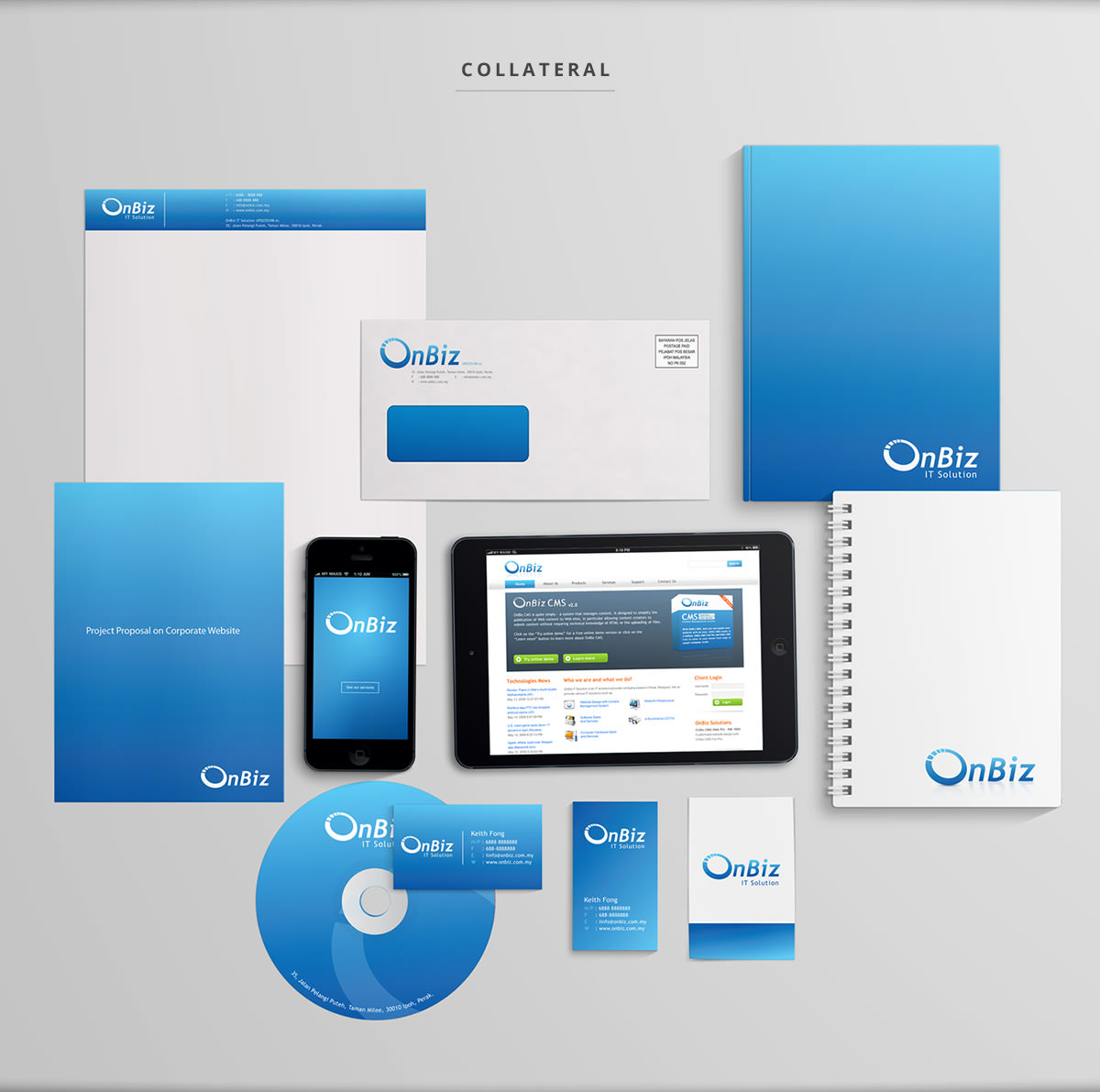 corporate identity design for onbiz Ipoh