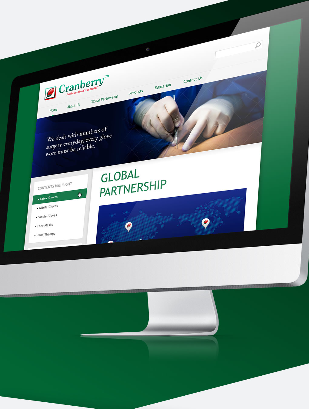 Latex Glove website design