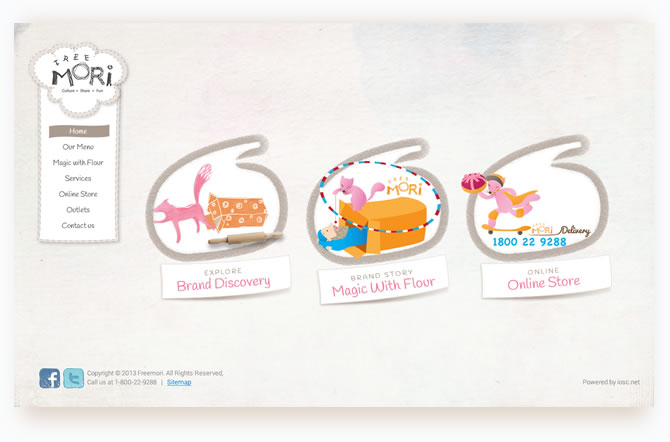 Freemori website design