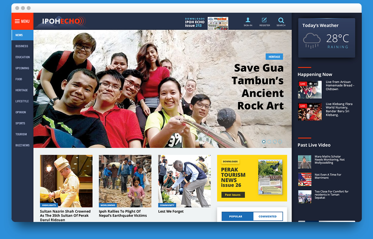 magazine website design malaysia
