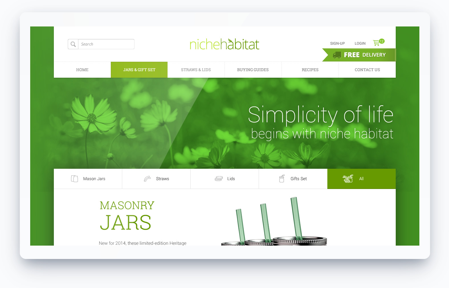 natural themed web design