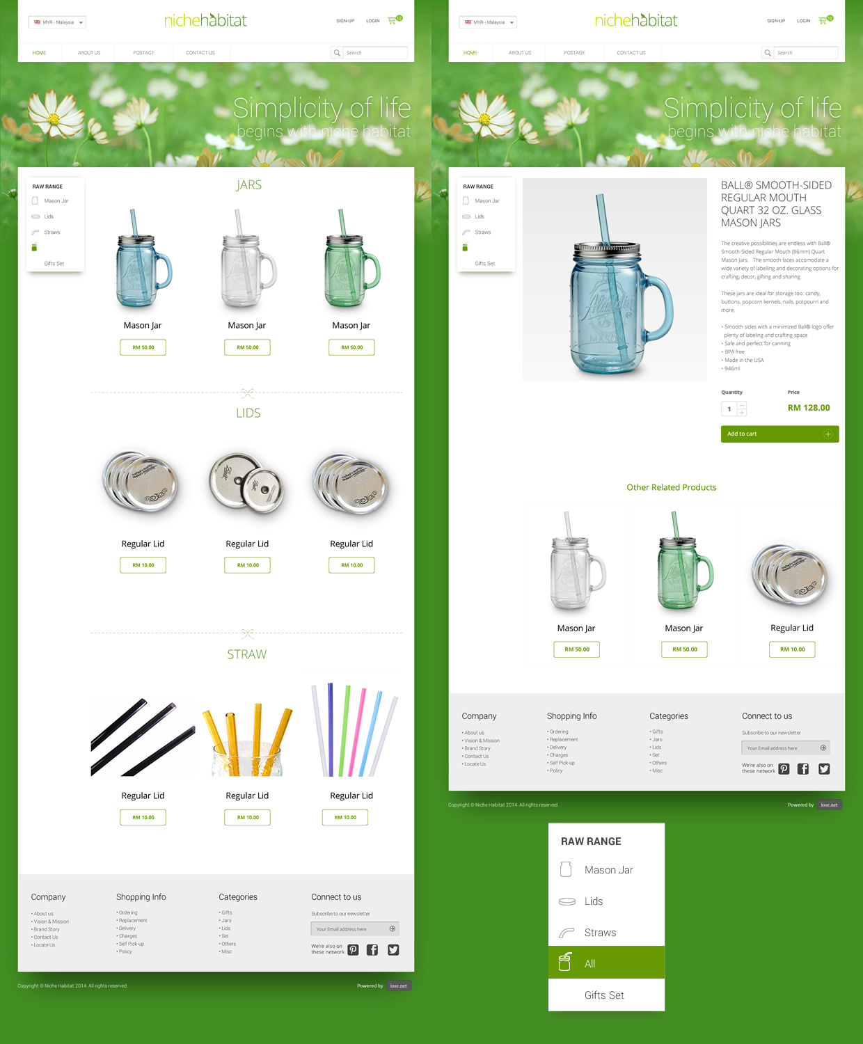 nichehabitat website layout design