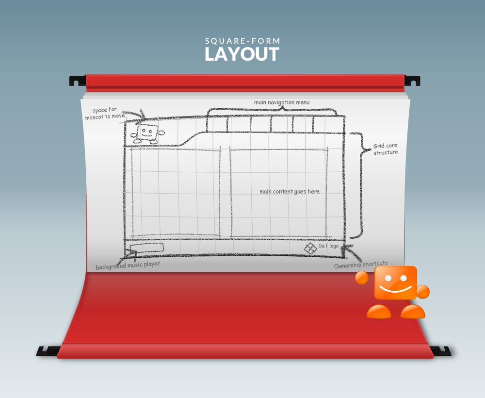 squareface website layout wireframe design